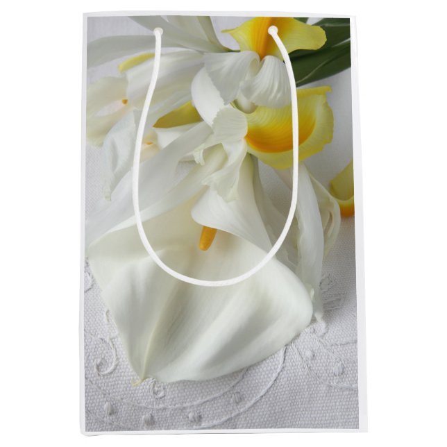 Bolsa De Regalo Mediana Lirios calla y iris (Anverso)