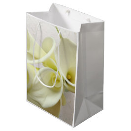 Bolsa De Regalo Mediana Lirios de cal blanca por encima