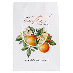 Bolsa De Regalo Mediana Little Cutie Naranja Clementine Baby Shower