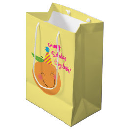Bolsa De Regalo Mediana Little Cutie Tangerine Birthday Party