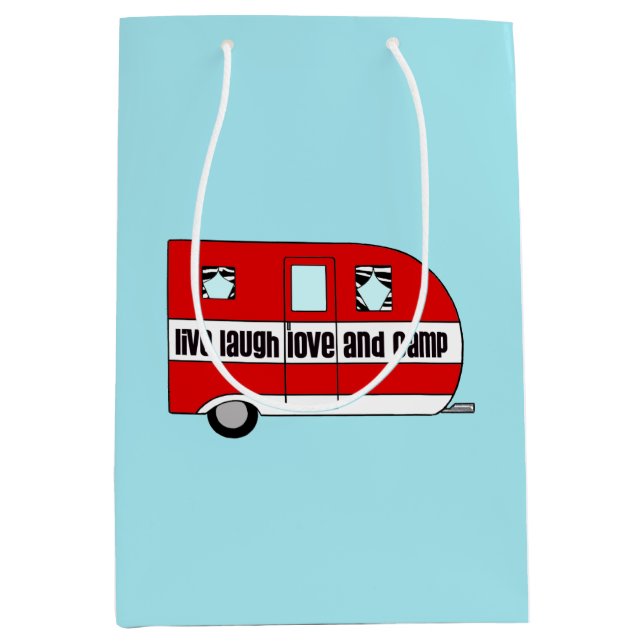 Bolsa De Regalo Mediana Live, Laugh, Love and Camp (Anverso)