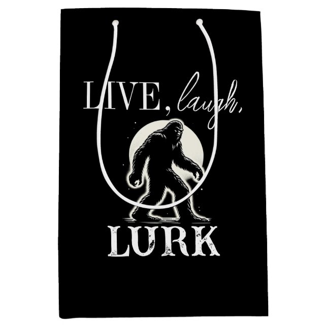 Bolsa De Regalo Mediana Live, Laugh, Lurk (Anverso)