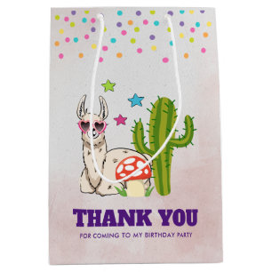 Bolsa De Regalo Mediana Llama de Guay con gafas de sol con forma de corazó