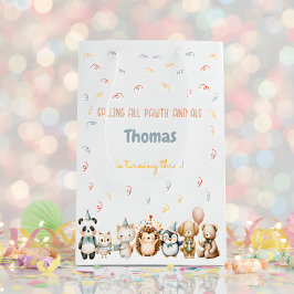 Bolsa De Regalo Mediana Llamando a la fiesta de cumpleaños de todos los an