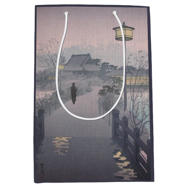 Bolsa De Regalo Mediana Lluvia en el camino a Shinobazu en Japón (Anverso)