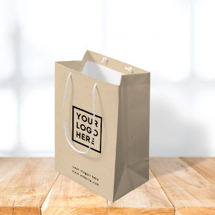 Bolsa De Regalo Mediana Logo de la compañía Rustic Kraft Modern