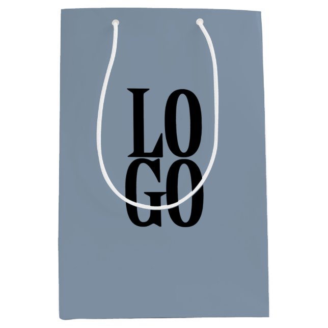 Bolsa De Regalo Mediana Logo de la empresa o del Personalizado de negocios (Anverso)
