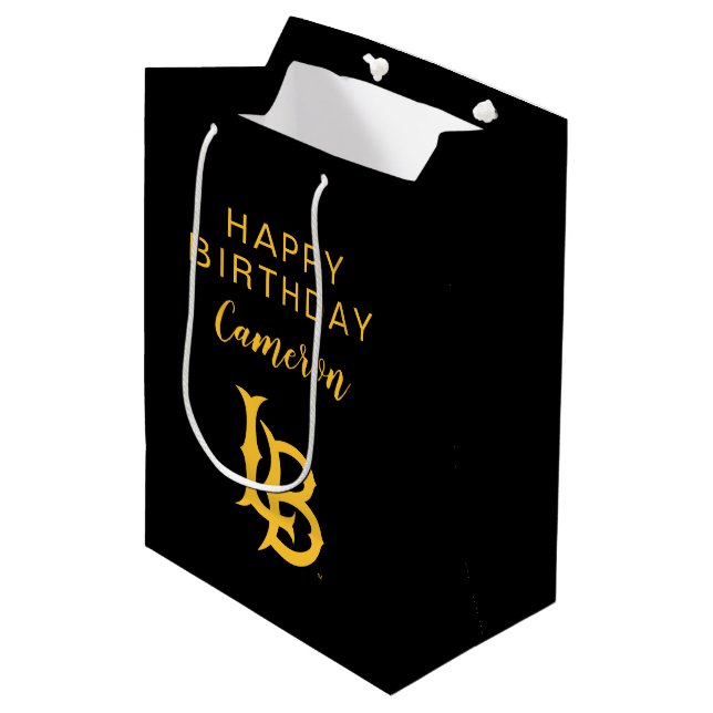 Bolsa De Regalo Mediana Logo de Long Beach State (Angulo Anverso)