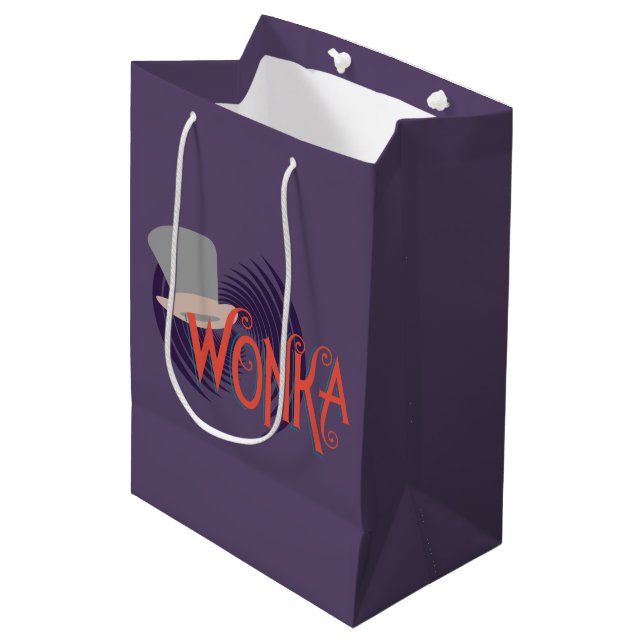 Bolsa De Regalo Mediana Logo de Wonka Spiral (Angulo Anverso)