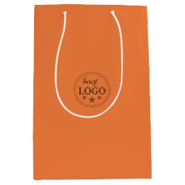 Bolsa De Regalo Mediana Logo Personalizado Princeton Naranja
