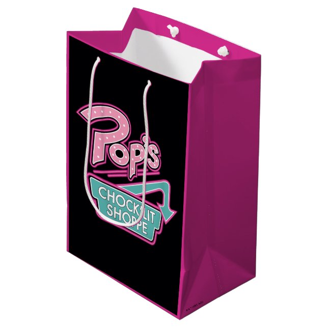 Bolsa De Regalo Mediana Logo rosa de la tienda "chock'Lit" del Pop (Angulo Anverso)