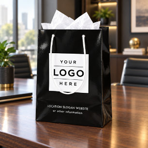 Bolsa De Regalo Mediana Logotipo Comercial Personalizado Compras de Marca