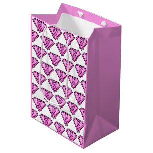 Bolsa De Regalo Mediana Logotipo de diamante de concienciación sobre el cá