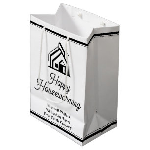 Bolsa De Regalo Mediana Logotipo de la empresa de bienes raíces Casa perso