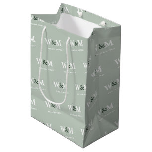 Bolsa De Regalo Mediana Logotipo de marca empresarial botánica verde salvi