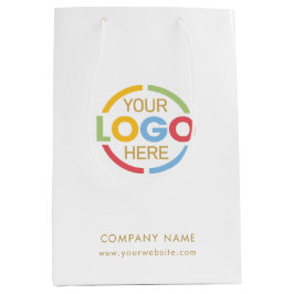 Bolsa De Regalo Mediana Logotipo de negocio simple de la empresa "White Go