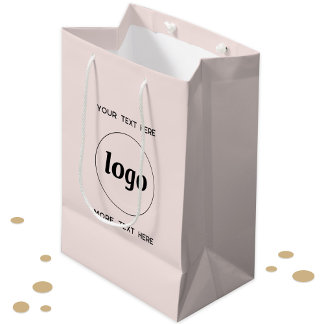 Bolsa De Regalo Mediana Logotipo de promoción de marca comercial Rubor Pin