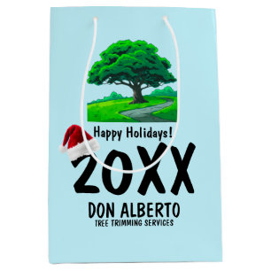 Bolsa De Regalo Mediana Logotipo de roble   Regalos de Navidad Empresa Fel