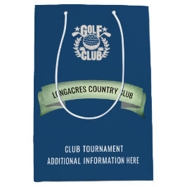 Bolsa De Regalo Mediana Logotipo del evento de torneo de golf corporativo 