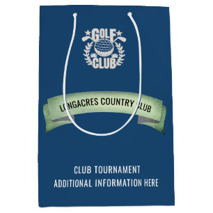 Bolsa De Regalo Mediana Logotipo del Torneo de Golf del Club / Corporativo