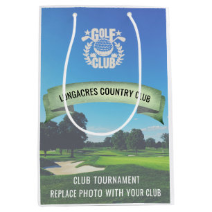 Bolsa De Regalo Mediana Logotipo del Torneo de Golf del Club / Corporativo