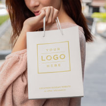 Logotipo Empresarial Personalizado en Blanco y Oro