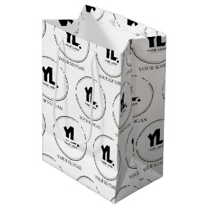 Bolsa De Regalo Mediana Logotipo Empresarial Personalizado Profesional