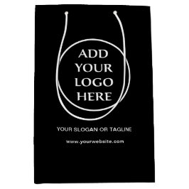 Bolsa De Regalo Mediana Logotipo Sencillo Empresa Comercial Corporativa Pr