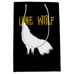 Bolsa De Regalo Mediana Lone Wolf Male Sigma Minimalista moderno