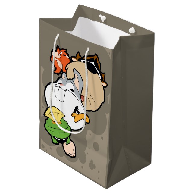 Bolsa De Regalo Mediana LOONEY TUNES™ Cabezas grandes estilizadas (Angulo Anverso)