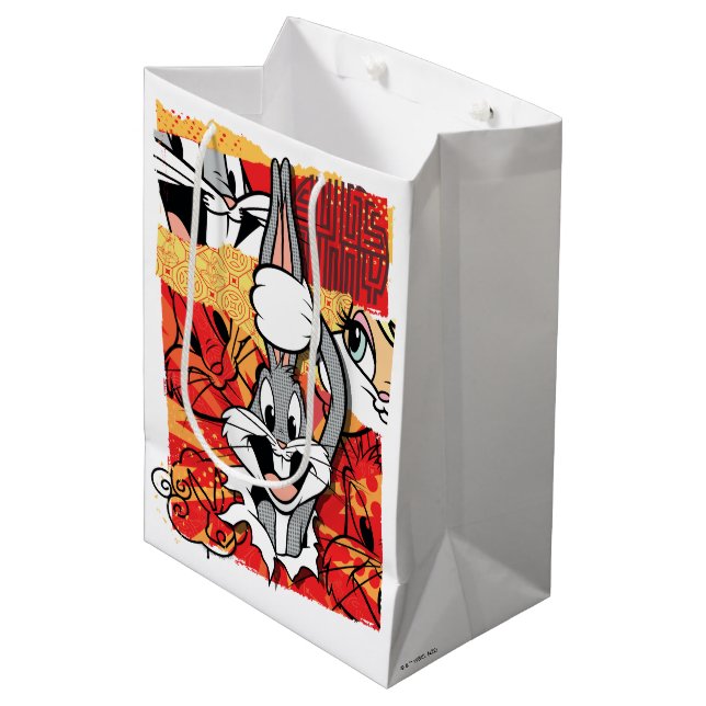 Bolsa De Regalo Mediana LOONEY TUNES™ | Gráfico emergente BUGS BUNNY™ (Angulo Anverso)