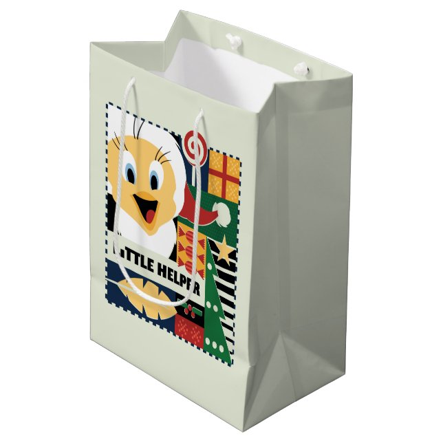 Bolsa De Regalo Mediana LOONEY TUNES™ TWEETY™ Pequeño Ayudante (Angulo Anverso)