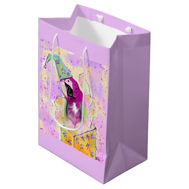 Bolsa De Regalo Mediana Loro (Angulo Anverso)