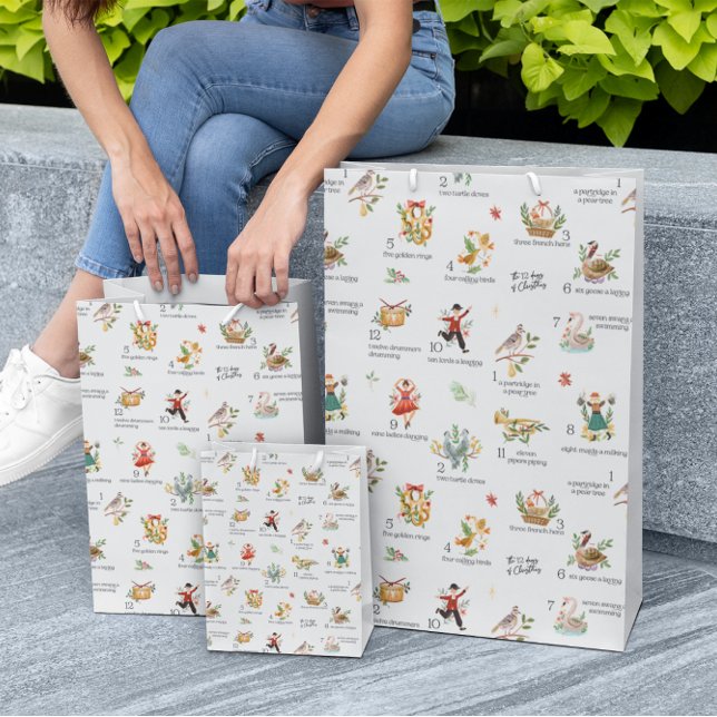 Bolsa De Regalo Mediana Los 12 días de Navidades | Vacaciones (Subido por el creador)