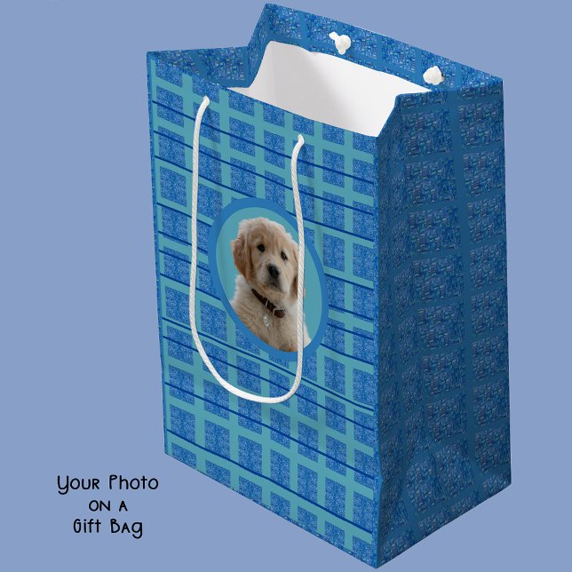 Bolsa De Regalo Mediana Los amantes de los perros azules y acuáticos Masco (Subido por el creador)
