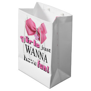 Bolsa De Regalo Mediana ¡Los chicas Solo Quieren Divertirse!