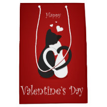 Los gatos El día de San Valentín guapos