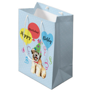 Bolsa De Regalo Mediana Los globos de la fiesta del cumpleaños se vuelven