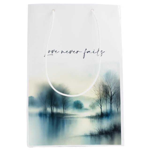 Bolsa De Regalo Mediana Love never fails (Anverso)