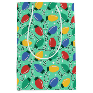 Bolsa De Regalo Mediana Luces alegres y brillantes