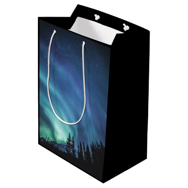 Bolsa De Regalo Mediana Luces boreales (Angulo reverso)