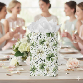 Bolsa De Regalo Mediana Lucky Shamrocks Clovers St. Patrick’s Day