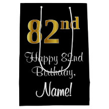 Lujoso, elegante, Faux Gold Look 82 cumpleaños