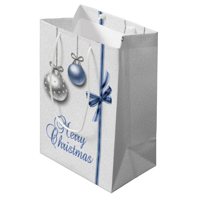 Bolsa De Regalo Mediana Luminosas y elegantes bolas de Navidades (Angulo Anverso)