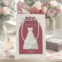 Bolsa de regalo mediana Luxe Dusty Rose Bride To B