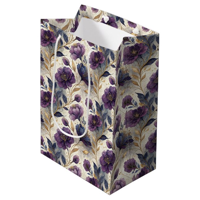Bolsa De Regalo Mediana Luxury alcohol ink tiled pattern  (Angulo Anverso)