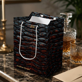 Bolsa De Regalo Mediana Luxury Executive Monogram Premium Leather