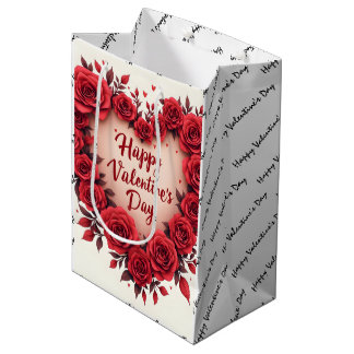 Bolsa De Regalo Mediana Luxury Floral Beautiful Love Modern Collection