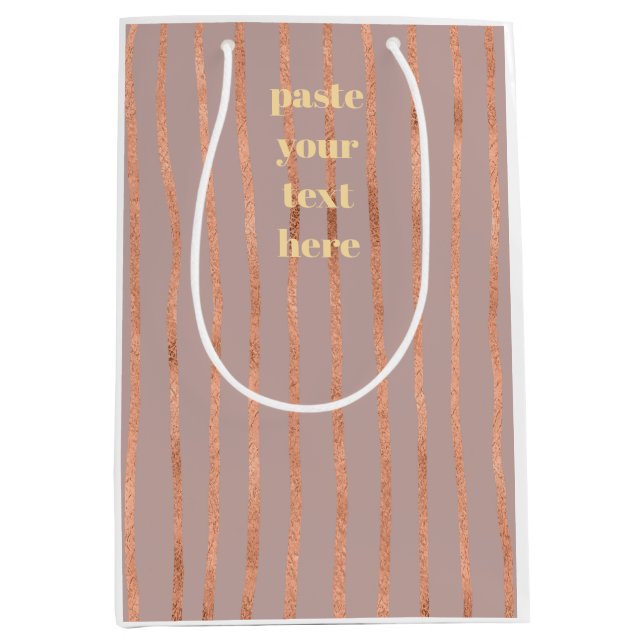 Bolsa De Regalo Mediana Luxury glitter stripes (Anverso)