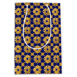 Bolsa De Regalo Mediana "Luxury Gold Floral Gift Bag – Elegant Wrapping fo